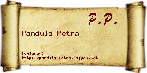 Pandula Petra névjegykártya